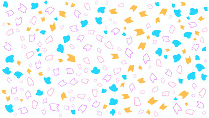 SEAMLESS HAND DRAWN DOODLE BLOB SHAPES PATTERN TEXTURE COLORFUL TEMPLATE ABSTRACT BACKGROUND TRENDY DESIGN VECTOR