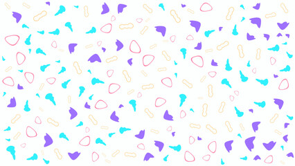 SEAMLESS HAND DRAWN DOODLE BLOB SHAPES PATTERN TEXTURE COLORFUL TEMPLATE ABSTRACT BACKGROUND TRENDY DESIGN VECTOR