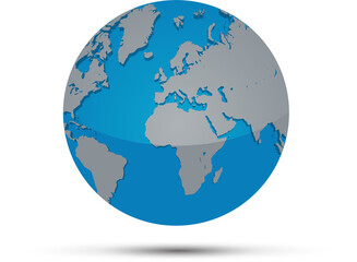 earth globe icon illustration