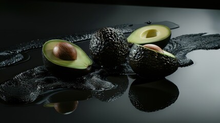 The Avocado Halves and Whole