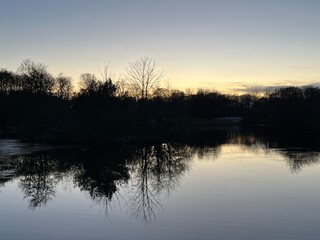 Fototapeta premium sunset on the river