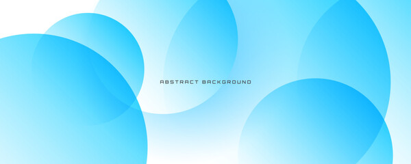 Blue geometric abstract background overlap layer on bright space with cutout shape effect decoration. Modern graphic design element circles style concept for web banner, flyer, card, or brochure cover