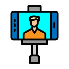 Vlogger Vector Filled Icon Design