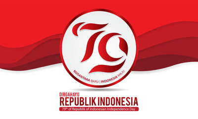 Independence Day of Indonesia abstract background, august 17th