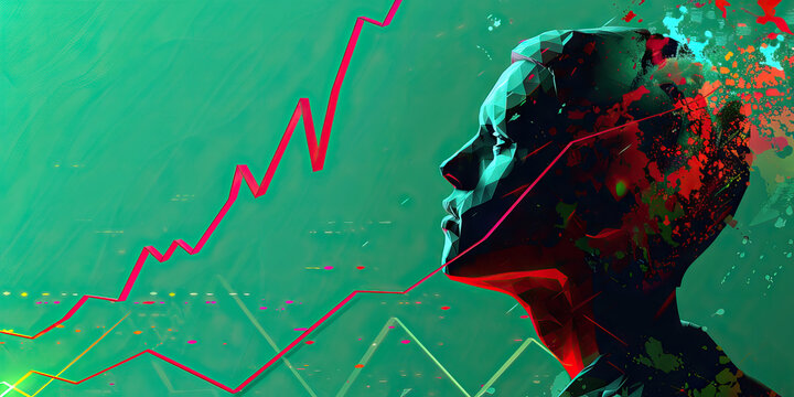 Tranquil Trends: A line graph, charting a steady and gradual increase over time.