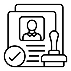 Fototapeta premium Approved Icon