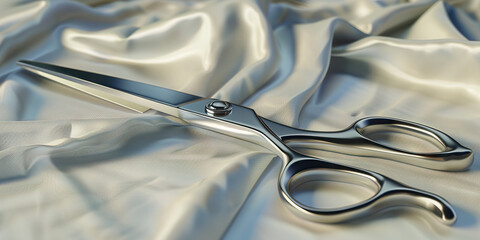 Clean Cut Deal: A pair of sharp scissors resting on a crisp white sheet.