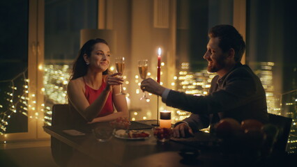 Sweet couple talking romantic evening closeup. Loving spouses enjoying dinner