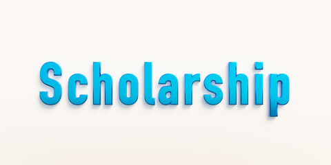 Scholarship, banner - sign. The word 