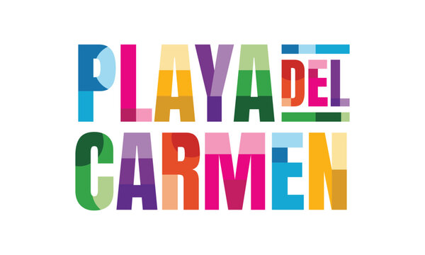 Letras de Playa del Carmen a color