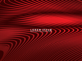 Abstract background of wavy lines in red color. Modern design for banner, card, web design, banner, certificate, etc.