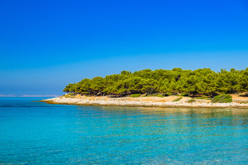 Beautiful seascape, Adriatic sea, Murter archipelago islands, Dalmatia, Croatia