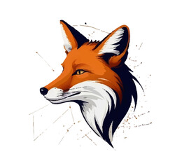 Obraz premium Fox Logo Vector Design 2024, Free Fox Logo Adobe Stock, Fox single icon