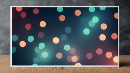  Artifical Intelligence generated bokeh abstract light background. Festive Background With