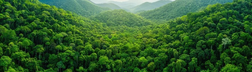Fototapeta premium Tropical rainforest with deforestation scars, biodiversity, world issues