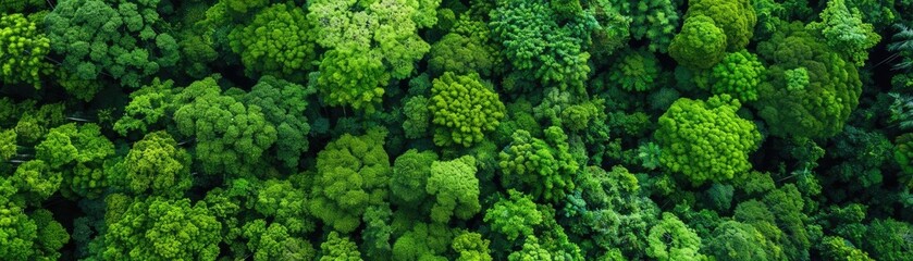 Tropical rainforest with deforestation scars, biodiversity, world issues