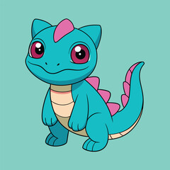 Cute Basilisk Vector Illustration, Cartoon, Clipart, and Line Art Design, Adorable basilisk vector illustration, perfect for digital and print design projects 