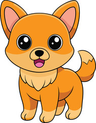 Cute Dog Vector Illustration - Cartoon, Clipart, and Line Art Design
