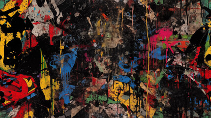 Superhero Graffiti Seamless Tiled Texture Wallpaper