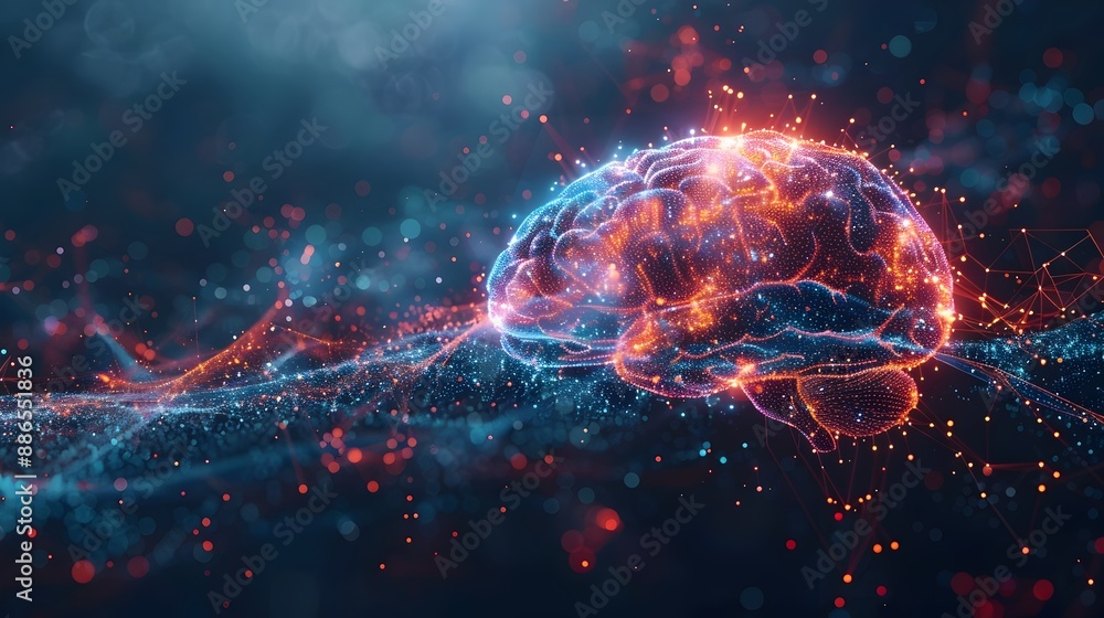 Poster dynamic and machine learning presentation with engaging visuals and interactive elements