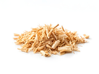 sappan wood shavings isolated on white background
