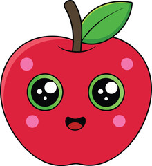 Apple Vector Illustration - Cartoon, Clipart & Line Art Design, Apple vector illustration in cartoon, clipart, and line art styles
