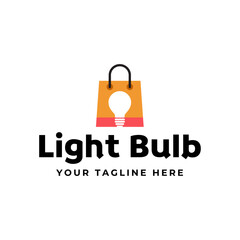 Light bulb logo design vector.