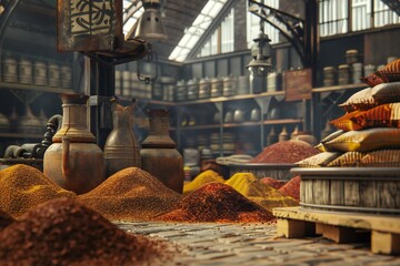 Spice production background in India Generative Ai