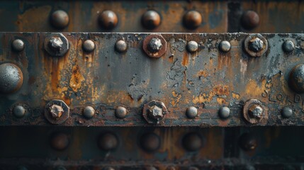 Close-up of Blank Metal Sign in Industrial Zone - Rustic Industrial Decor for Urban Spaces