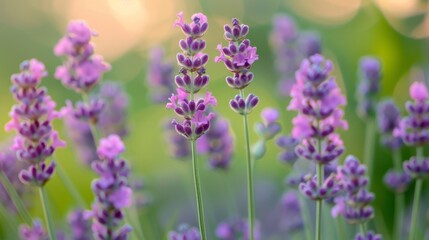 Obraz premium Lavender Field in the Sunset.