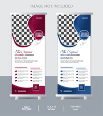 Professional corporate roll up banner design or pull up banner template