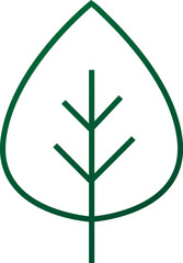 Green Leaf eco organic Logo design vector template on light background