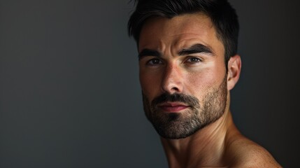 The man with intense gaze