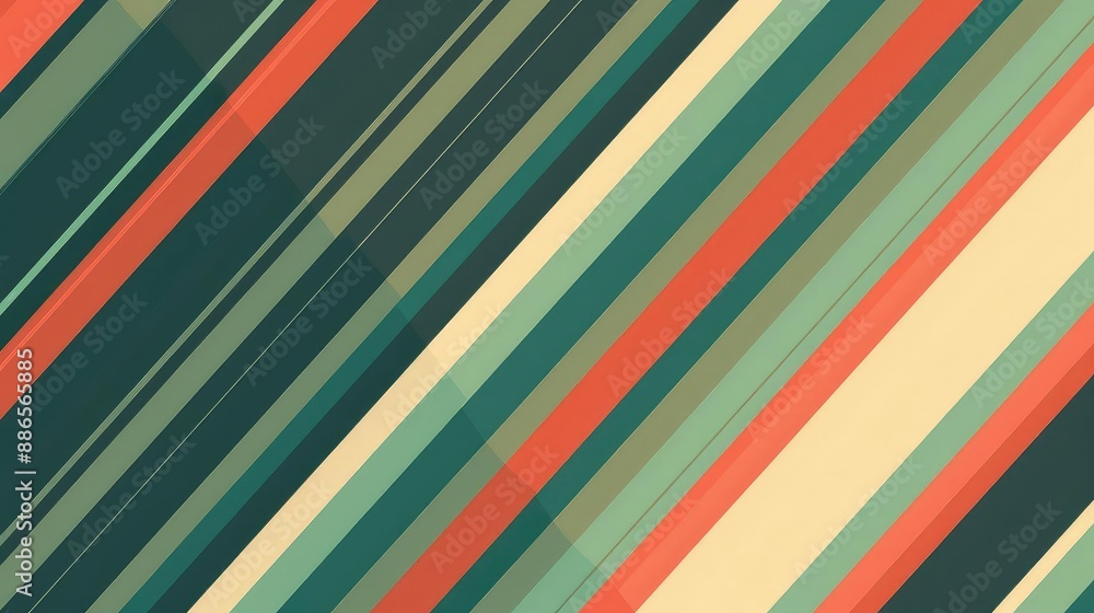Poster a geometric pattern using at least four colors. the pattern should be seamless and have a retro or v