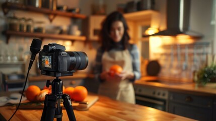 The camera in a kitchen