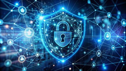 Obraz premium Cyber ​​security and data protection, internet network security, protect business and financial transaction data from cyber attack, user private data security encryption.