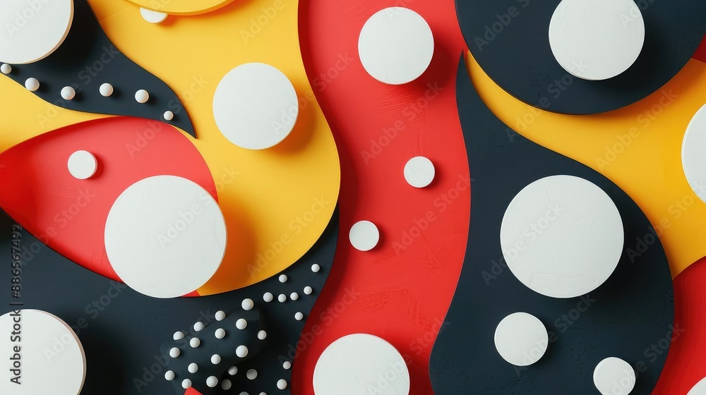Poster a looping beautiful animation of a simple, colorful pattern