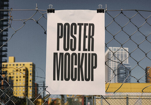 Grunge Urbanistic Poster Mockup