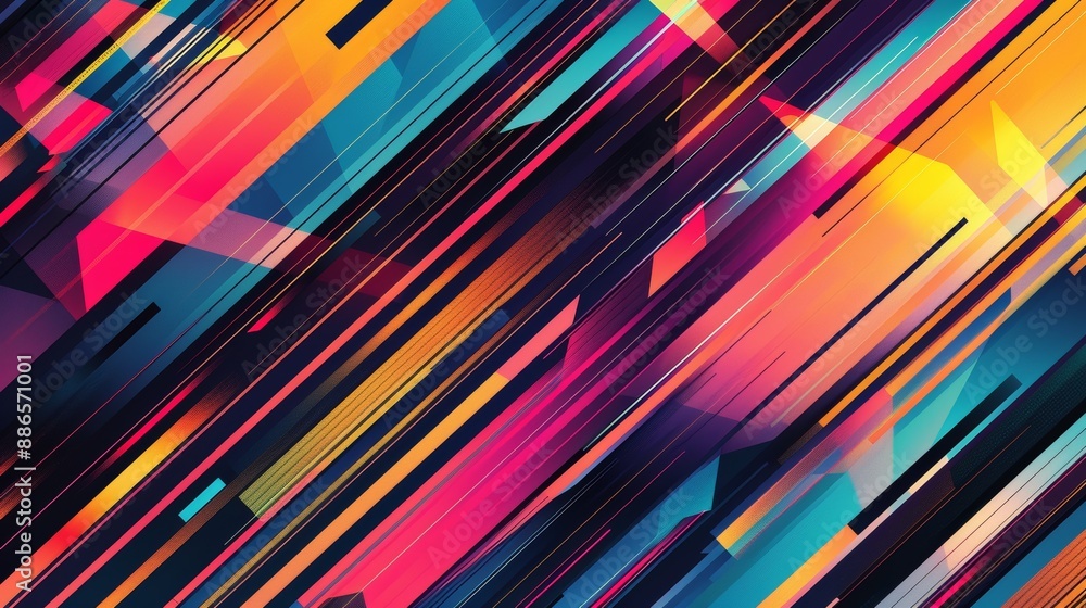 Aufkleber vibrant abstract background featuring diagonal lines for dynamic composition, ideal for websites, po