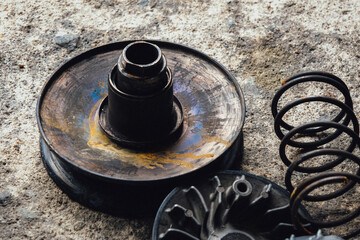 Spare parts for motorcycle engine belt drive systems