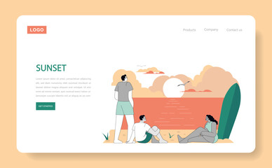 Summer Activities. Flat Vector Illustration