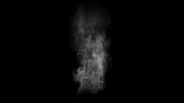 Mesmerizing 20-Second Smoke Footage Against a Dark Background: Realistic Billowing Smoke Creating Dramatic and Atmospheric Effects, Ideal for Cinematic and Visual Projects.