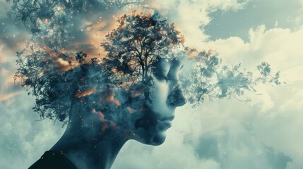 Compelling visual of mental wellness concept for profound contemplation and reflection