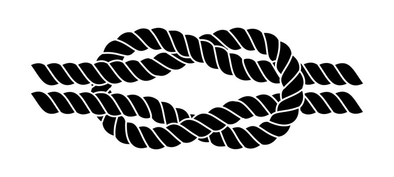 Sailor nautical knot. Nautical rope infinity sign. Png clipart isolated on transparent background