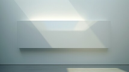 Blank plastic sign ideal for corporate office spaces - Front view image included