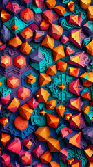 Trippy geometric colorful patterns