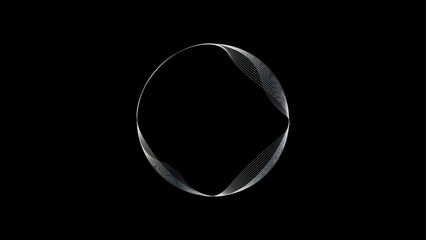 Wavy Lines Circular Frame.