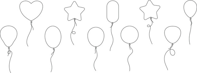 Vector sketch of balloons © The Little Foot