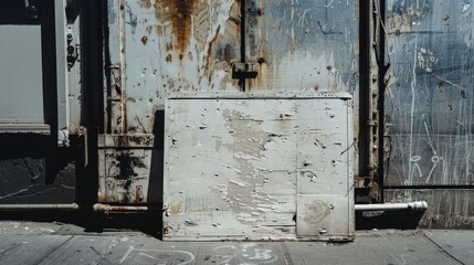 Customizable Sandwich Board Sign for restaurants in city sidewalk - close-up shot

