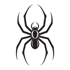 scary spider design illustration tattoo logo clean black and white vector silhouette high quality prints
